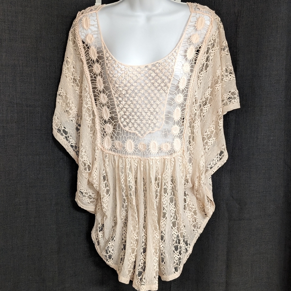 Ultra Pink Lace Top  2X